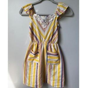 Yellow dress with pearls